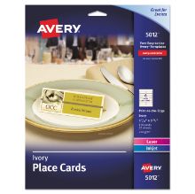 Picture of Small Textured Tent Cards, Ivory, 1 7/16 x 3 3/4, 6 Cards/Sheet, 150/Box