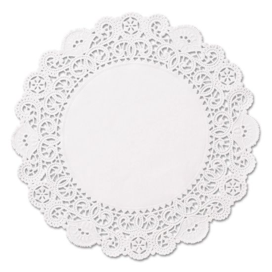 Picture of Brooklace Lace Doilies, Round, 5", White, 2000/Carton