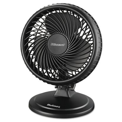 Picture of Lil' Blizzard 7" Two-Speed Oscillating Personal Table Fan, Plastic, Black