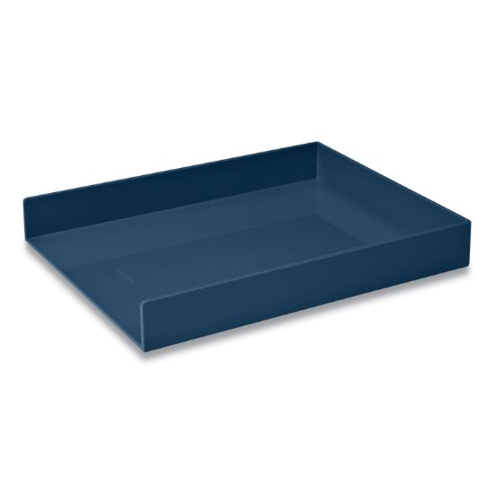 Picture of Stackable Letter Trays, 1 Section, Letter Size Files, 9.75 x 12.5 x 1.75, Slate Blue