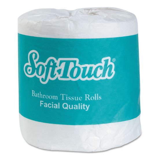 Picture of Soft Touch Bath Tissue, Septic Safe, 2-Ply, White, Individually Wrapped, 500 Sheets/Roll, 96/Carton