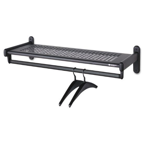 Picture of Metal Wall Shelf Rack, Powder Coated Textured Steel, 36w x 14.5d x 6h, Black