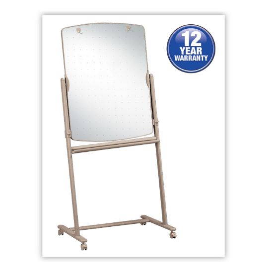 Picture of Total Erase Reversible Mobile Easel, 31 x 41, White Surface, Neutral Frame
