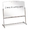 Picture of Total Erase Reversible Mobile Easel, 72 x 48, White Surface, Neutral Frame