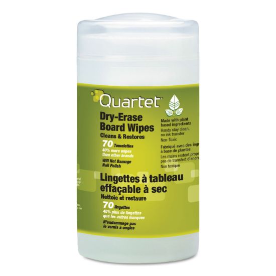 Picture of Board Wipes Dry Erase Cleaning Wipes, Cloth, 7 x 8, 70/Tub