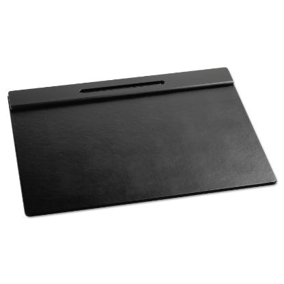 Picture of Wood Tone Desk Pad, Black, 21 x 18