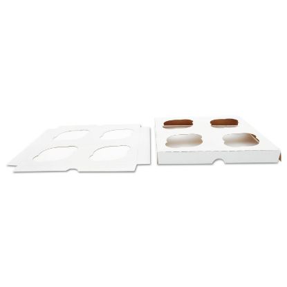 Picture of Cupcake Holder Inserts, 7.88 x 7.88 x 0.88, White/Kraft, 200/Carton